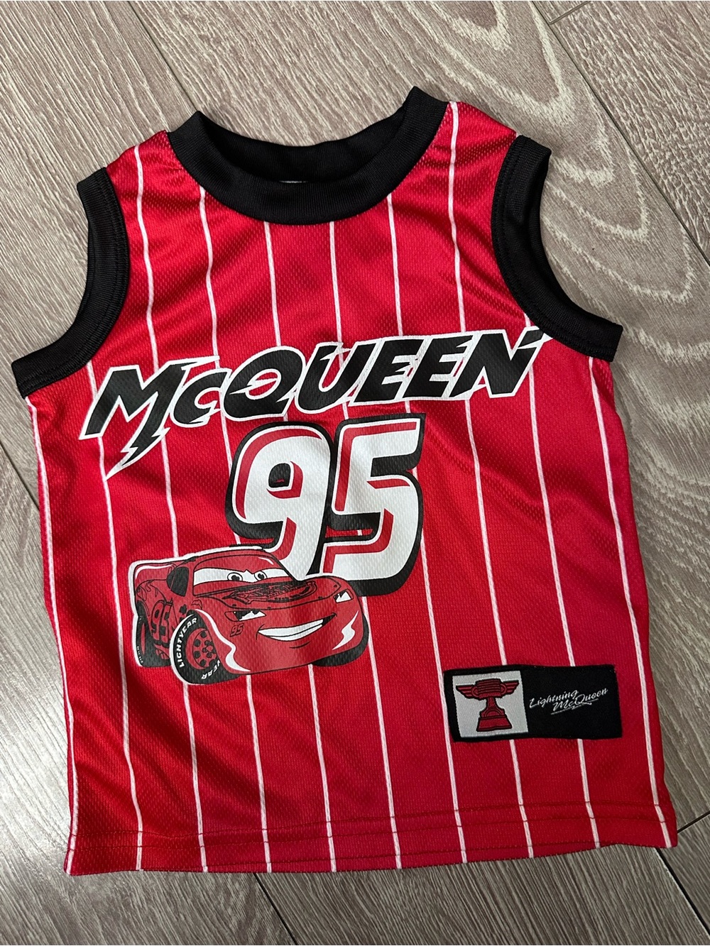 Disney baby Lightning McQueen Red Sleeveless Kids Tank Top - 95 Graphic